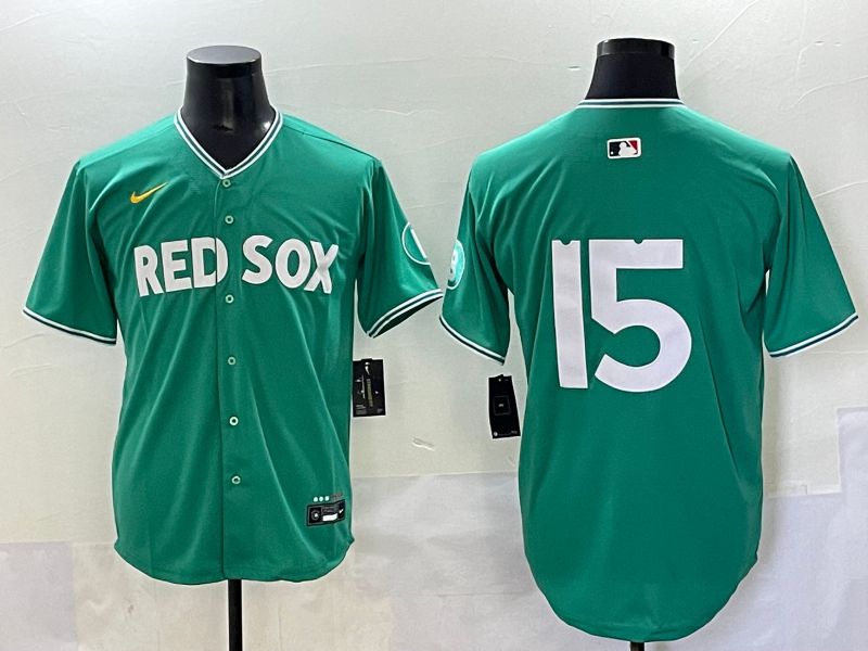 Men 2025 Boston Red Sox #15 No Name Dark Green Joint Name Nike MLB Jersey style 1->boston red sox->MLB Jersey